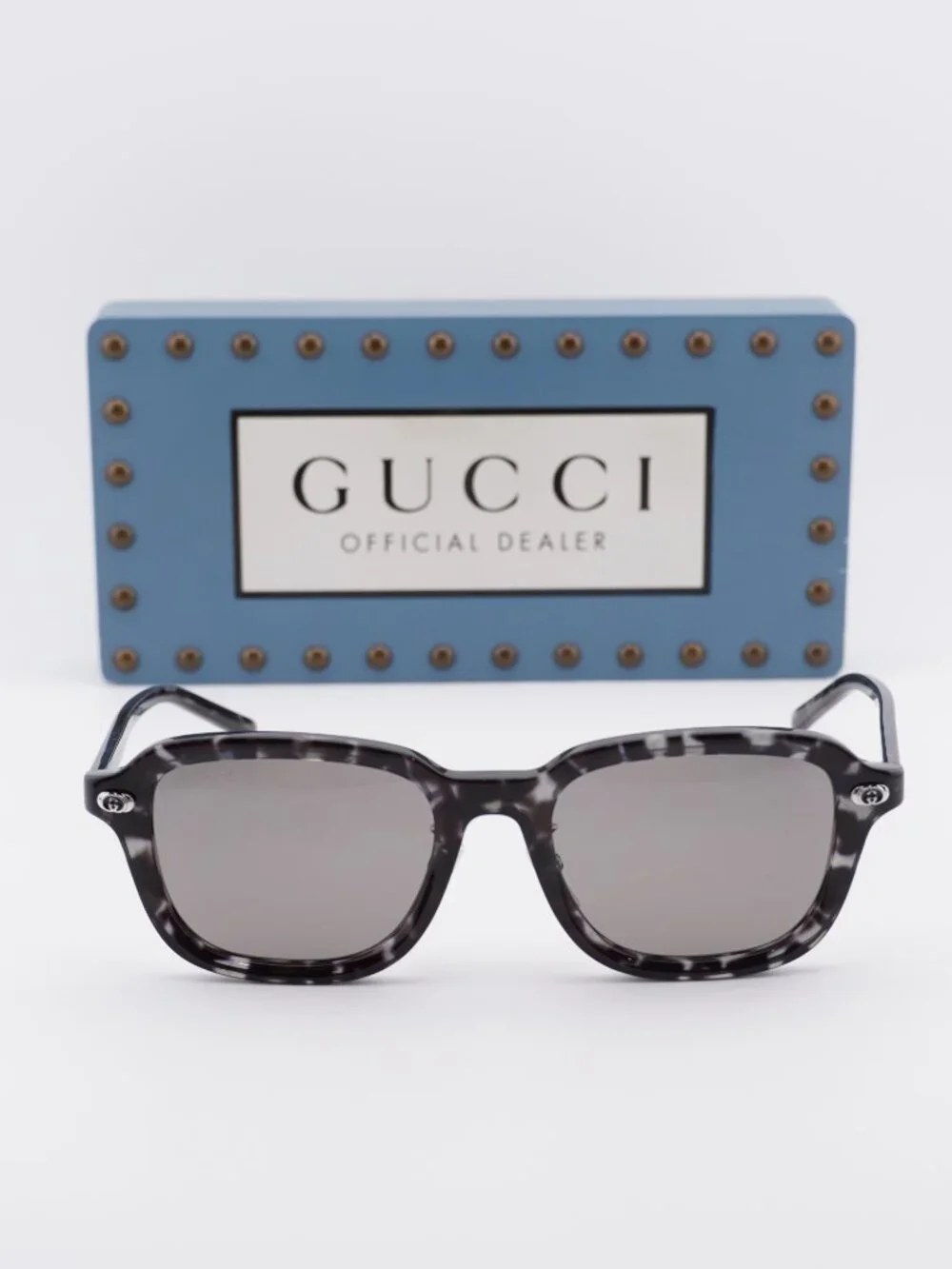 Gucci GG1948SK 002 Square Sunglasses - Grey Havana\ Grey